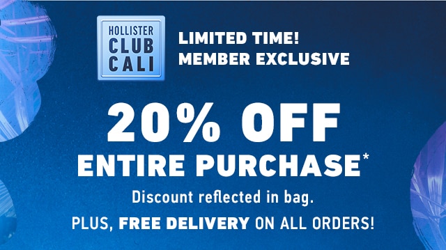 CLUB CALI EXCLUSIVE 20% OFF ENTIRE PURCHASE