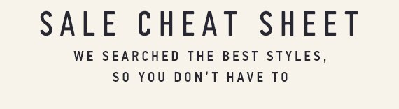 Sale Cheat Sheet