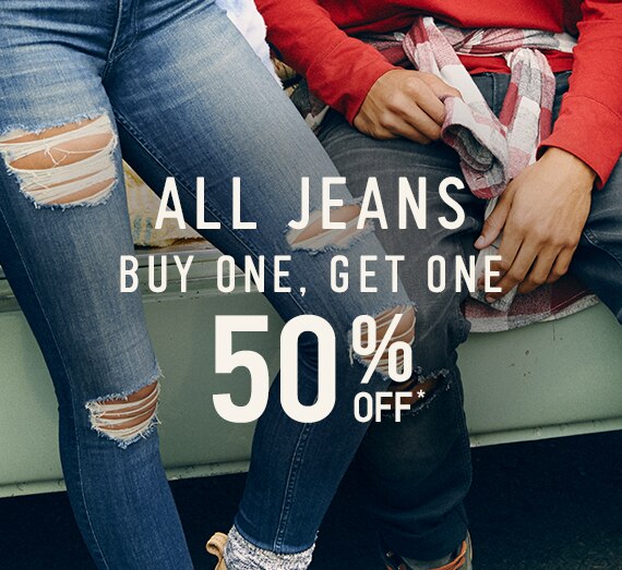 All Jeans Buy One, Get One 50% Off*