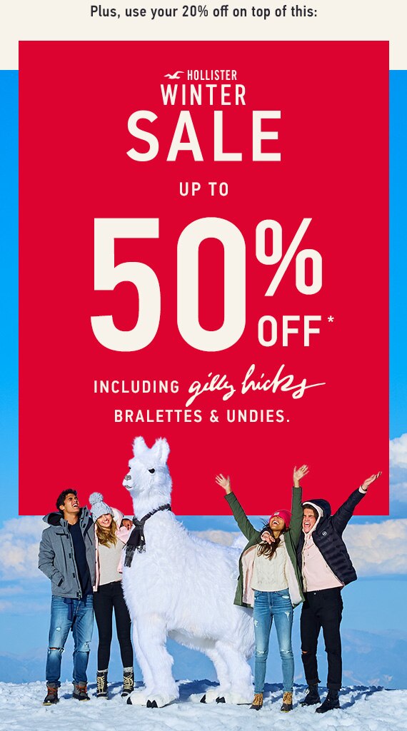 Hollister Sale Up to 50% Off*